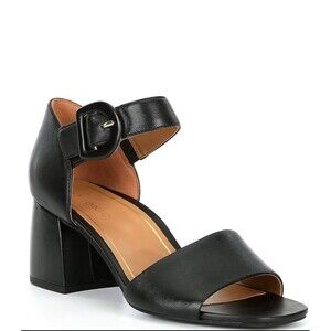 Vionic Chardonnay Sandal Black Leather Block Heel Women’s Sz 8 Brand New No Box